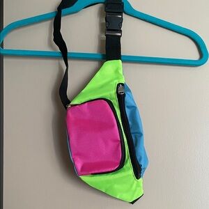 Amazon Multicolor Fanny Pack/Cross Body Bag - Pink, Green, Blue, Black